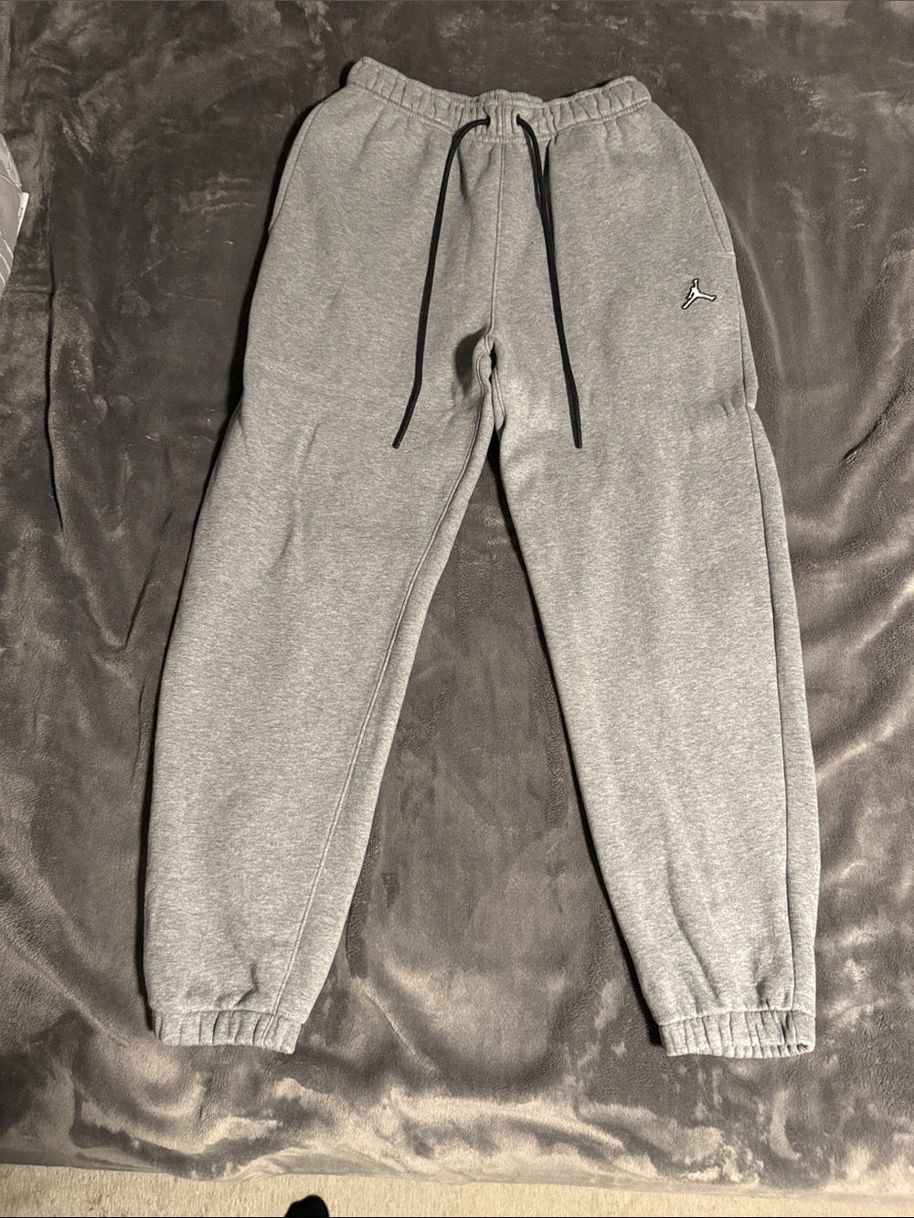 Grey Sweatpants with Jumpman Logo - Athletic Joggers